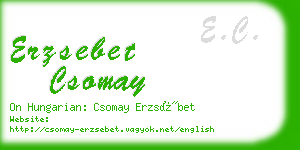 erzsebet csomay business card